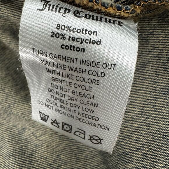 Juicy Couture Big Bling Raw Collar Denim Jacket Size: Medium NWOT - Picture 11 of 13